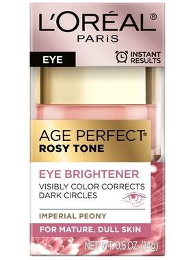 L'Oréal Paris Age Perfect Rosy Tone Anti-Aging Eye Brightener Paraben Free 0.5 o